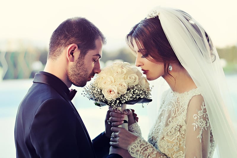 Wedding guests in modern chic attire